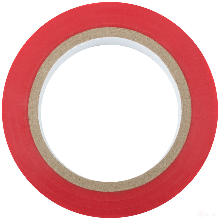PVC self-extinguishing electrical tape 19 mm x 0.13 mm x 10 m (red)