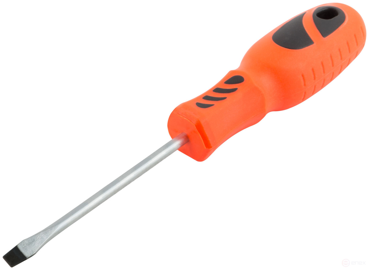Screwdriver, CrV steel, plastic handle SL5 x 100 mm