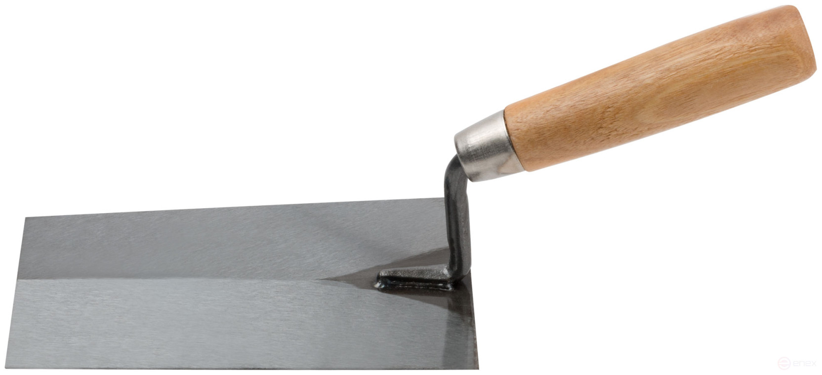 Finishing trowel, tool steel, wooden handle 160 mm