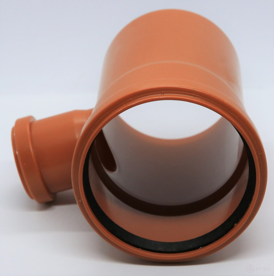 External tee 110 by 50 mm 90 (87.5) degrees Flextron