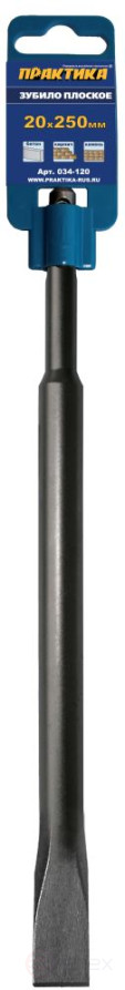 Зубило SDS-plus плоское ПРАКТИКА 20 х 250 мм (034-120)