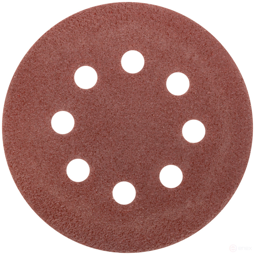 Круги шлифовальные с отверстиями (липучка), алюминий-оксидные, 125 мм, 5 шт. Р 40