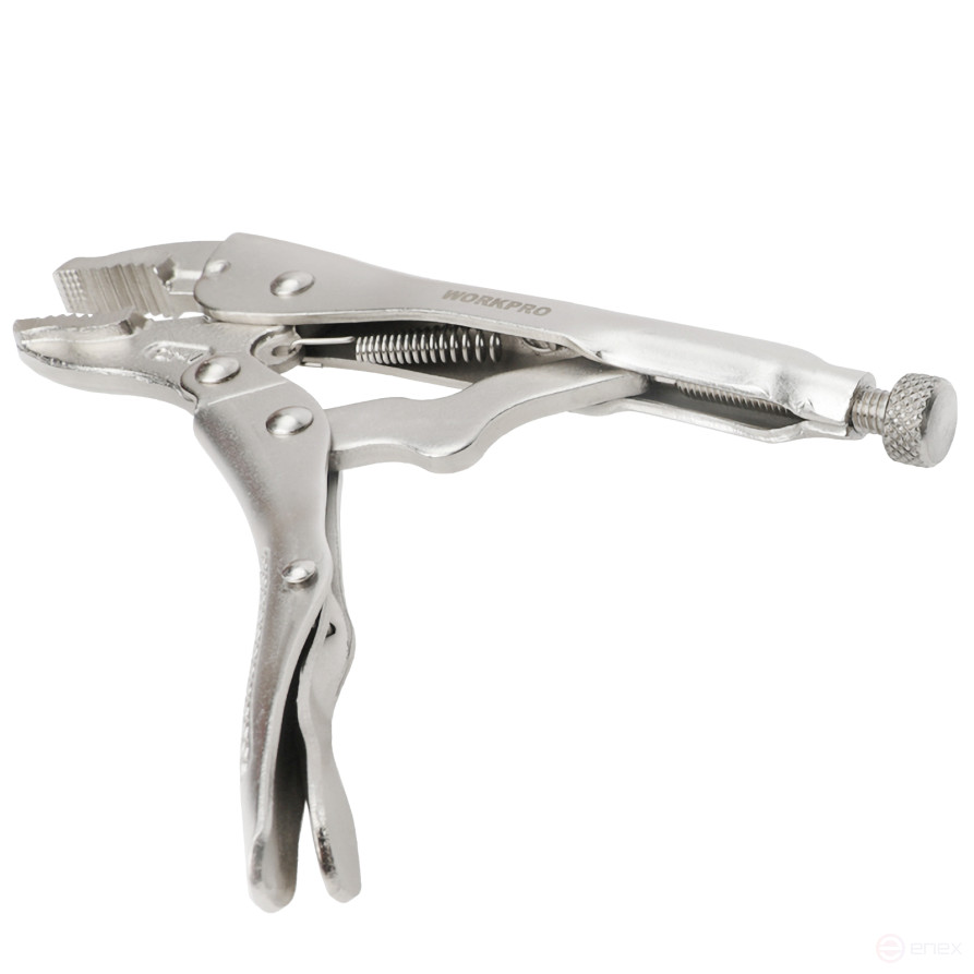 Клещи фиксирующие с изогнутыми зажимами 300мм CR-V проф WP231060 WORKPRO