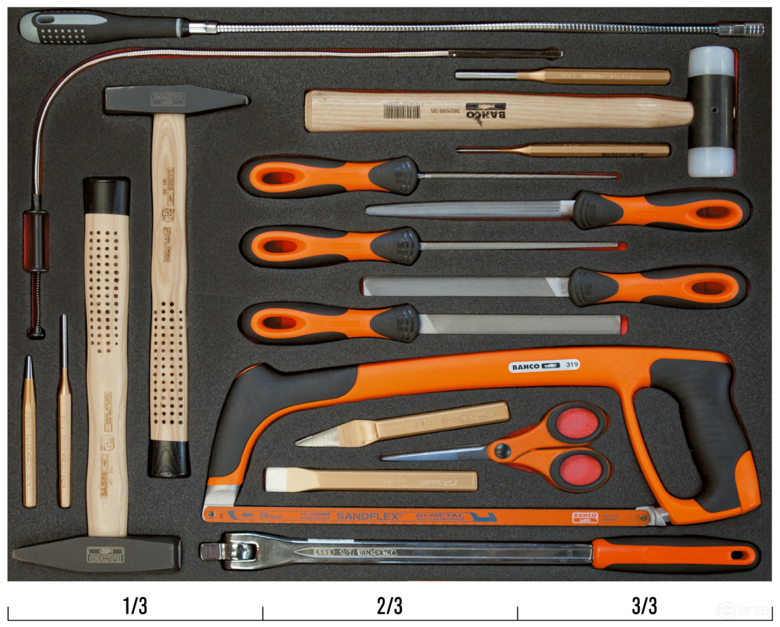 Fit&Go Набор с ударным и режущим инструментом в ложементе, 19 предметов