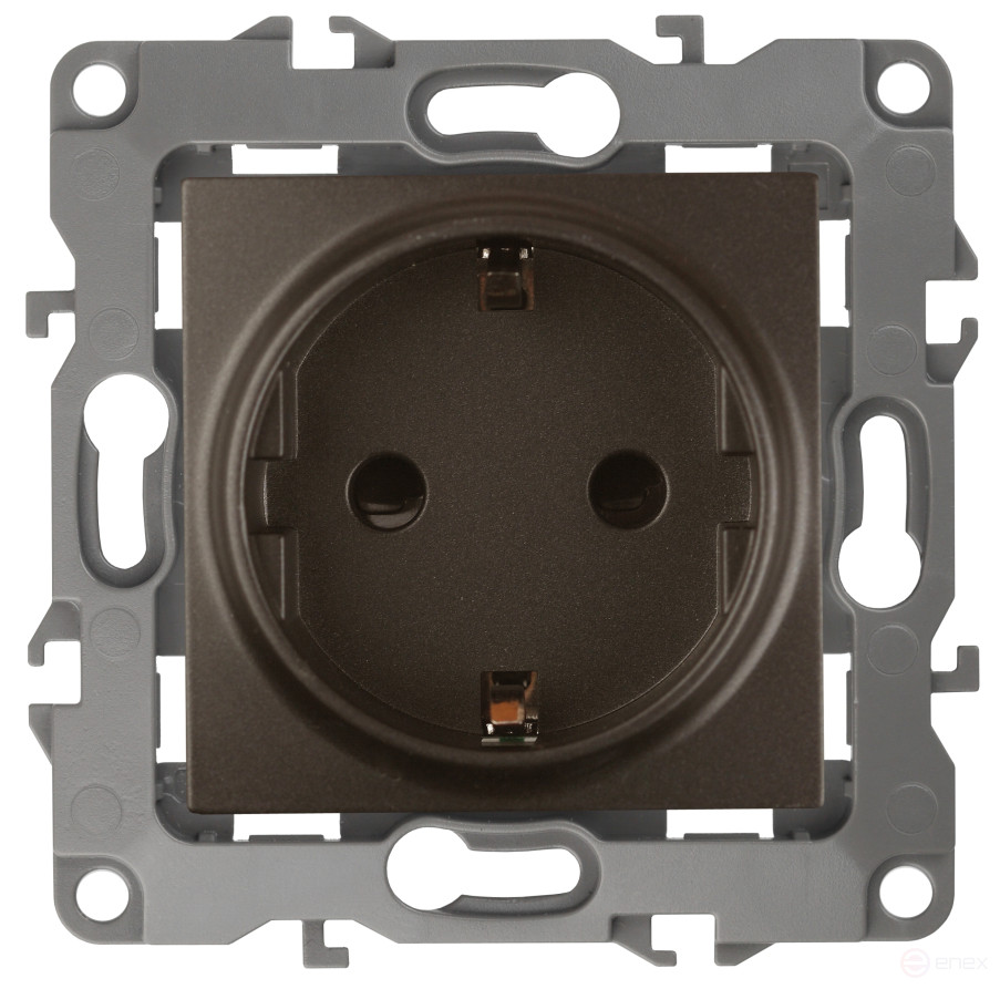 Розетка ЭРА Серия 12 12-2101-13 2P+E Schuko 16A-250В IP20 бронза
