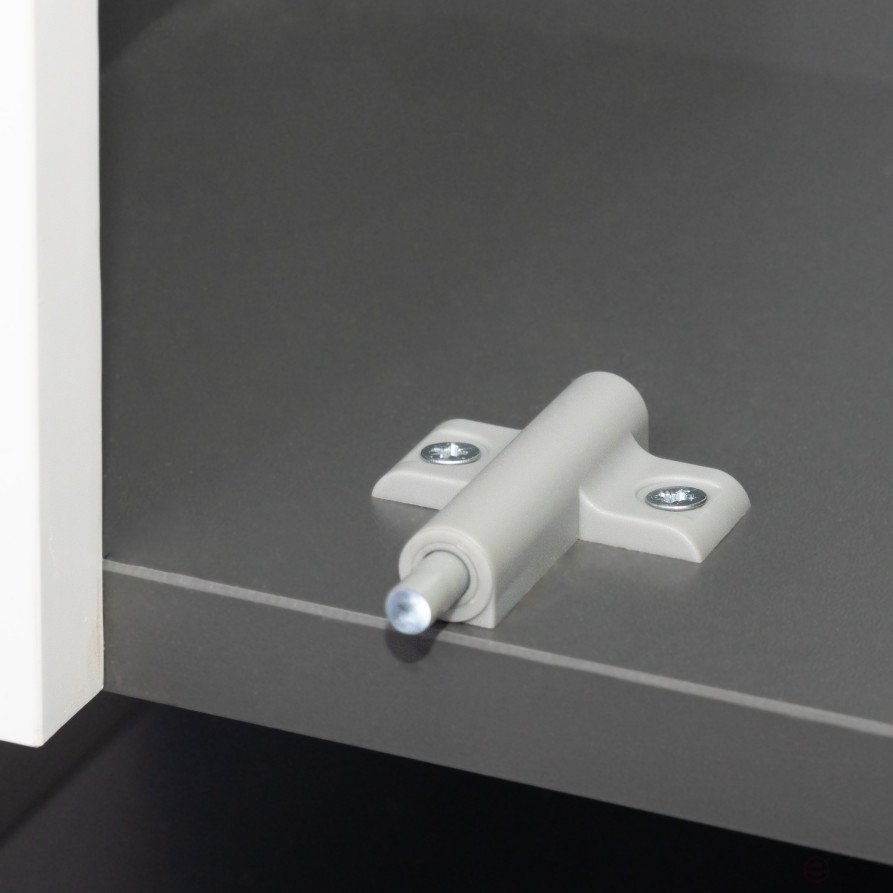 Shock absorber mounting cross-shaped overhead/mortise white AKS