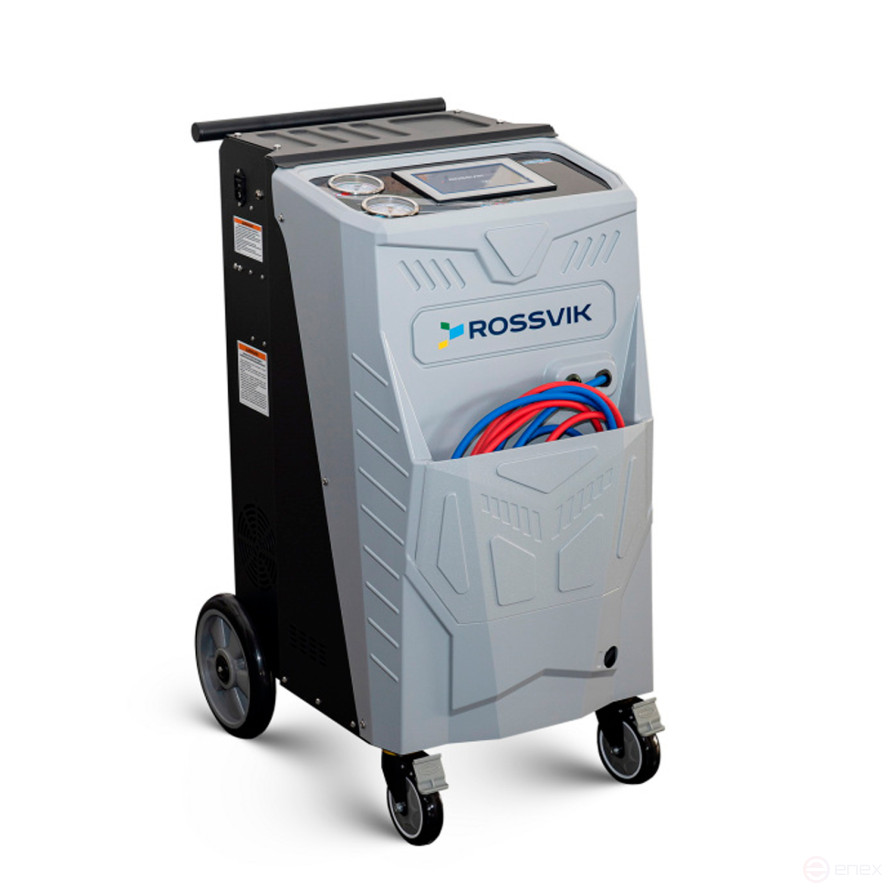 Installation for maintenance of ROSSVIK AC2000 air conditioners. 7" Touch Screen, Automatic machine + database