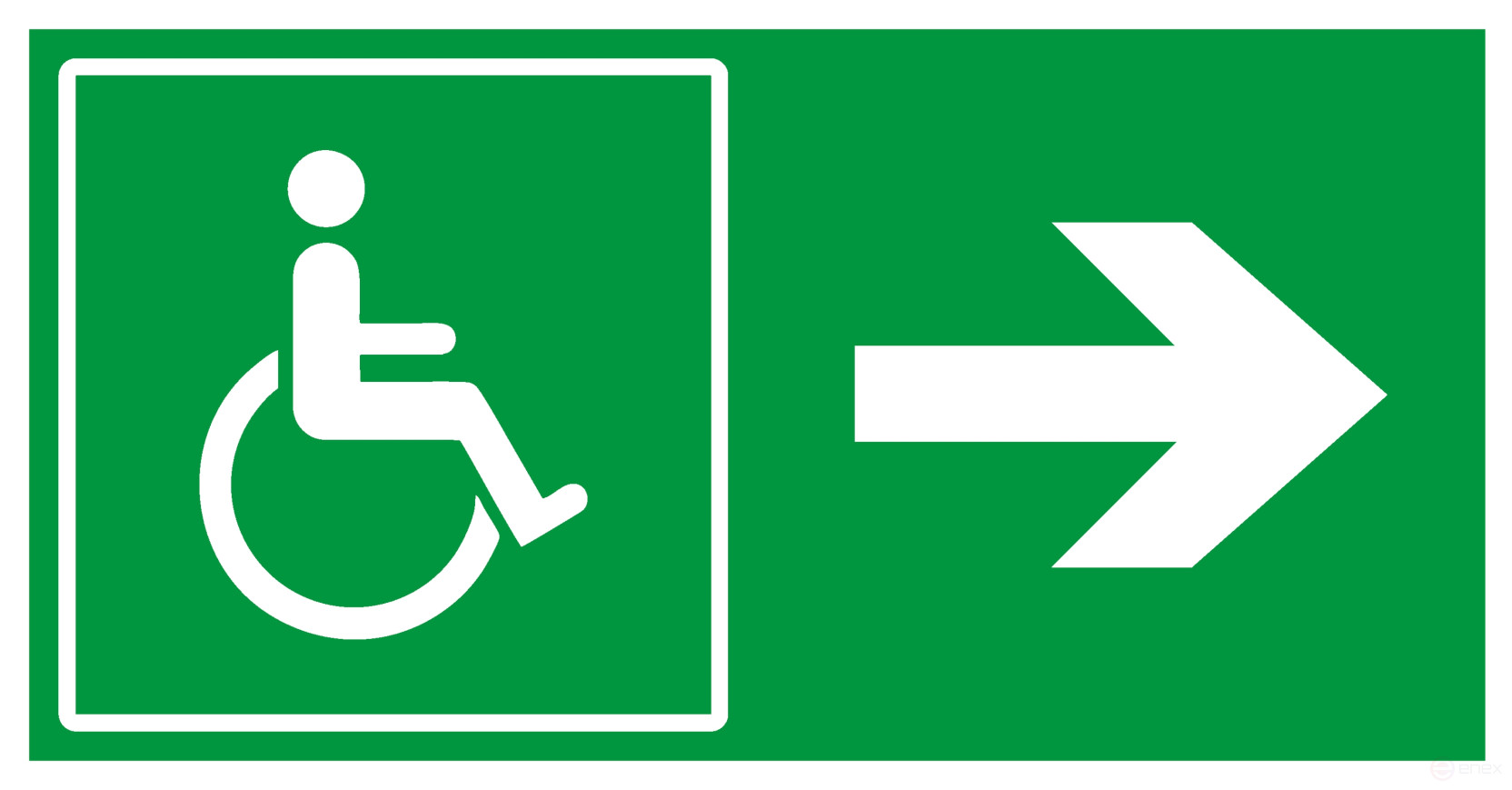 Пиктограмма ЭРА INFO-SSA-120 бэклит 259x128мм МГН/стрелка вправо SSA-103