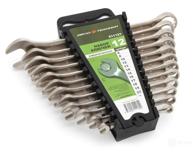 Набор ключей комбинированных 12 шт. (6,8,10,12,13,14,15,16,17,18,19,22 мм) (ЕВРО) холдер
