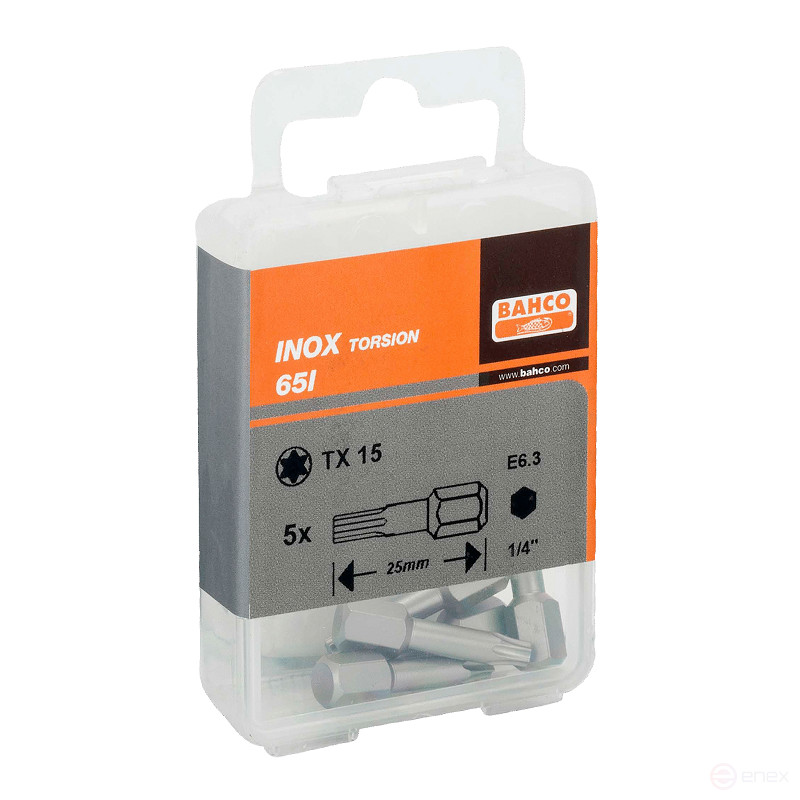 5xБиты T25 30MM 1/4 нержав.сталь