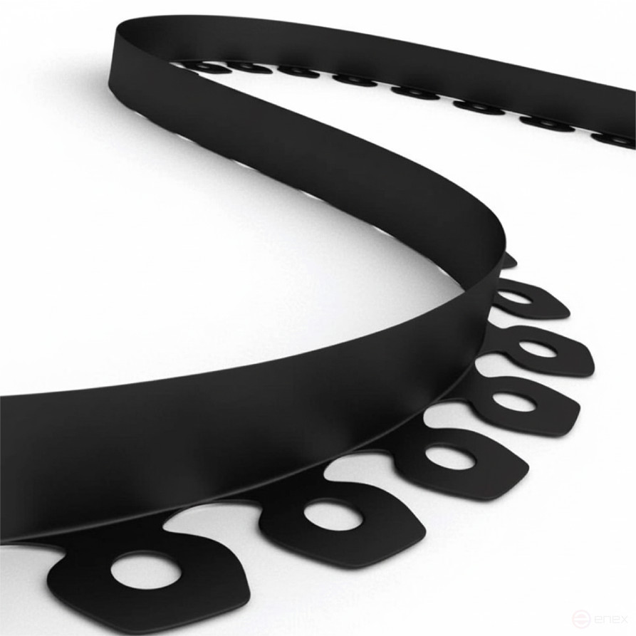Plastic Mango Geoplastboard garden curb, height 55 mm, 10 meters +30 stakes, black