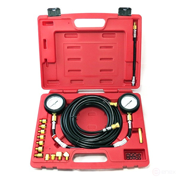 Oil pressure gauge, 2 pressure gauges 7 and 35 bar, adapter kit MASTAK 120-20023C