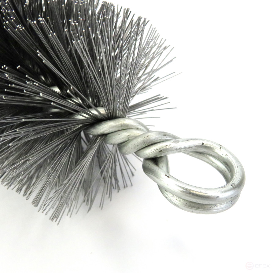 Ruff D70 reinforced with a ring, pile steel 0.40, M12 thread fit (14-370), cleaning brush for holes, heat exchanger, pipes, boilers, chimney