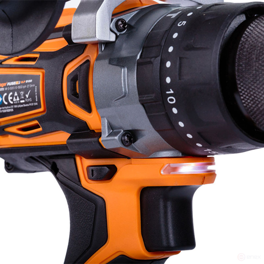 Cordless screwdriver Villager brushless VLN 5120-2BCB, with 2 batteries 60 Nm. 500-1800 rpm