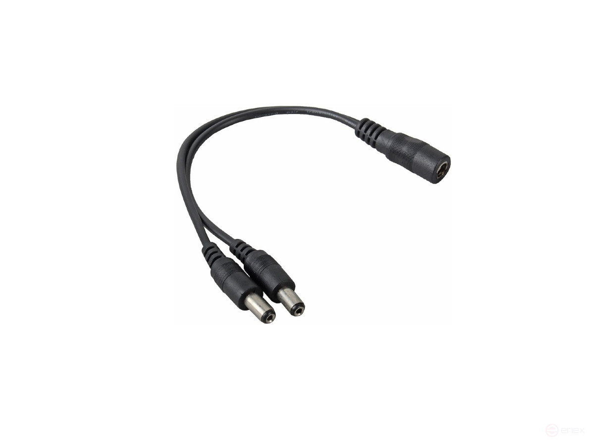 DC 1 by 2 Power splitter 1 by 2 (plug 2.1 x 5.5) length 60 cm RIPO