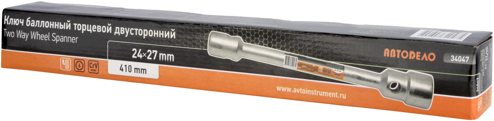 Ключ баллонный 24*27 х 410мм (АвтоDело) 34047