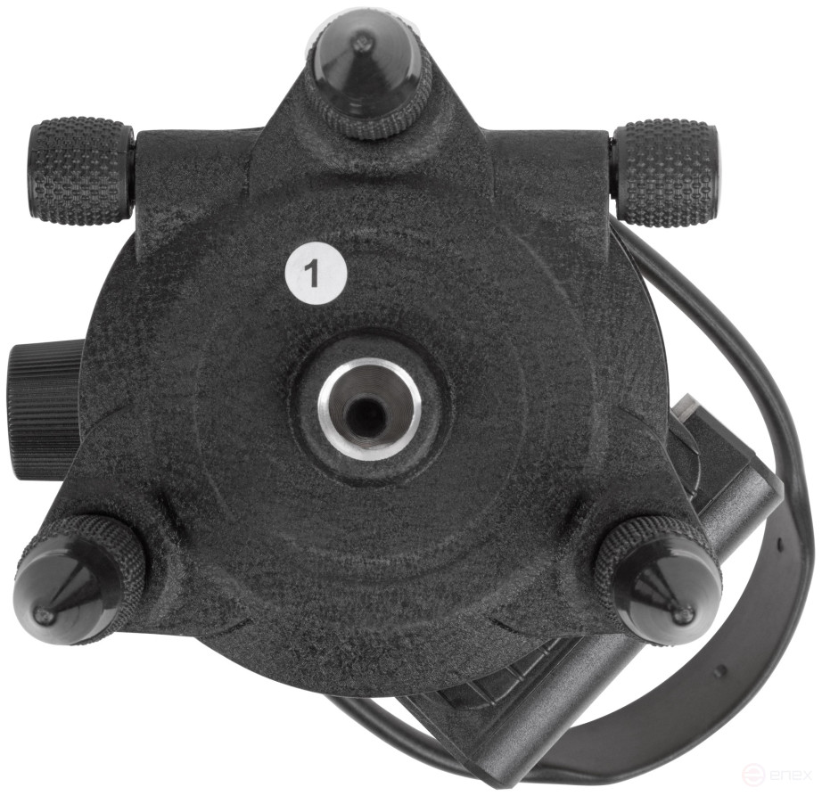 Уровень лазерный самоуспокаивающийся, зеленые лучи, горизонталь + 4 вертикали, диапазон 20 м, Li-Ion аккум., 2 уровня яркости, тренога, алюминиевый ке