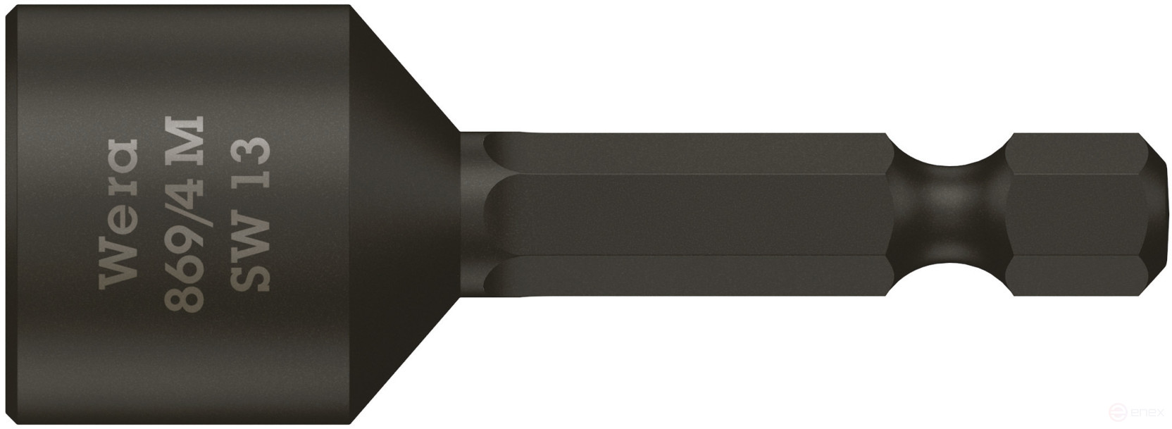 869/4 M end head, with magnet, shank 1/4" E 6.3. 13 x 50 mm