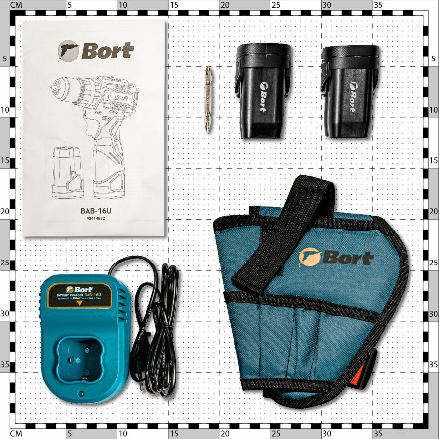 Cordless impact drill BORT BAB-16U (2x2A.h)
