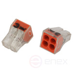 ERA terminal NO-225-364 quick-release 773-604 transparent 4-wire 0.75-4.0 mm2 pack of 50 pcs
