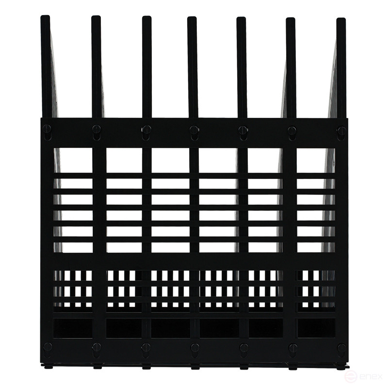 Paper tray vertical STAMP "Line", prefabricated, 6 compartments, black