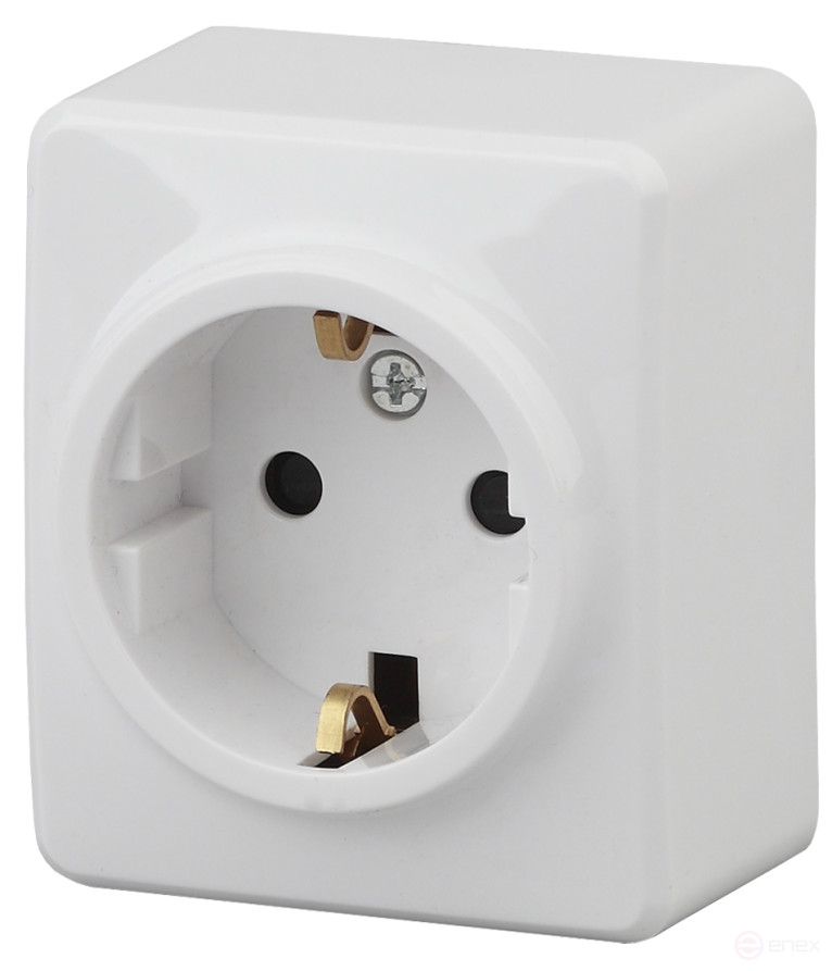 Розетка ЭРА Эксперт 11-2203-01 с заземлением 2P+E Schuko 16A-250В IP20 ОУ белый