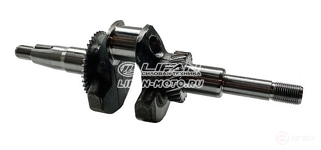 Коленвал LIFAN 13100/168F-2 (для мотопомпы 50WG) резьбовой вал T2 type)