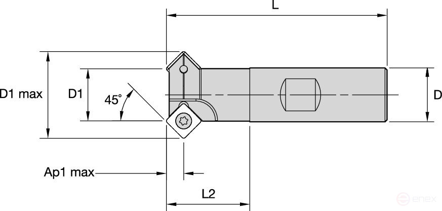 Фреза 10D1R032B16SSD09