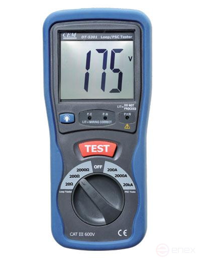 Измеритель сопротивления петли фаза-нуль DT-5301 CEM