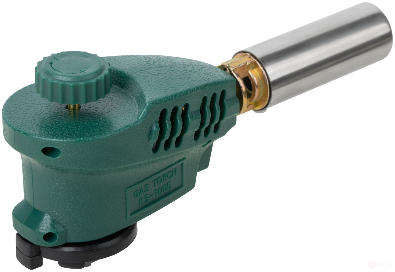 Gas burner for collet cylinder, reservoir.body, with piezo ignition, nozzle 22 mm