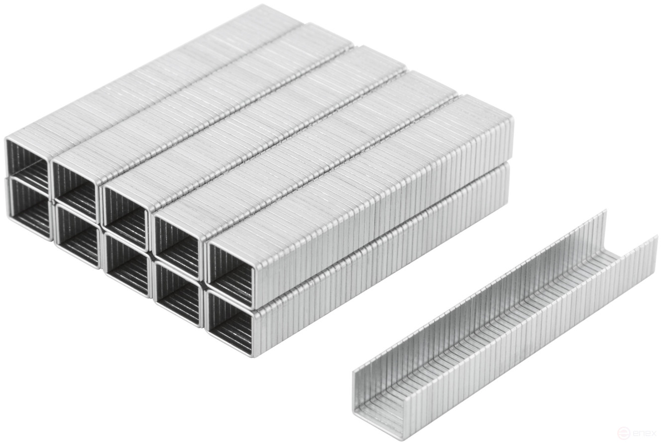 Stapler staples, hardened rectangular 10.6 mm x 1.2 mm (wide type 140) 8 mm, 1000 pcs.