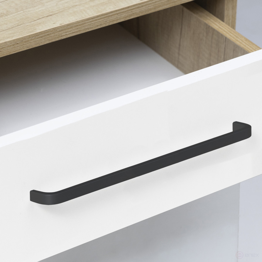 Handle meb. bracket alum. STRIPS 320/327 matte black, AKS