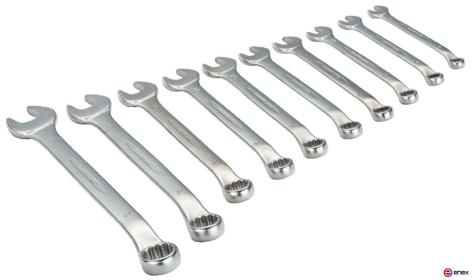 Ключ комбинированный изогнутый, 10 мм, хромированный