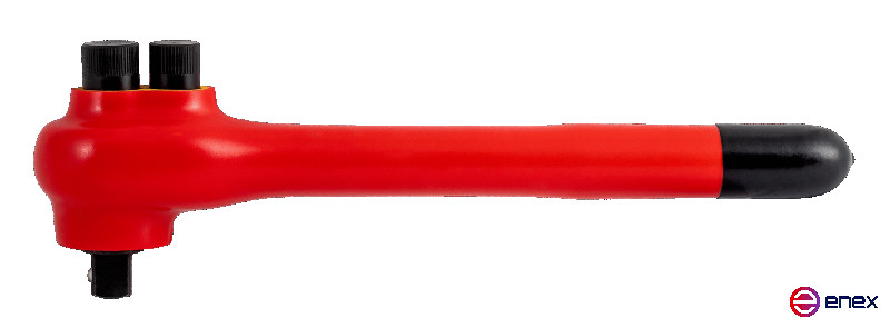 1/2" Reversible handle insulated, with 28 teeth and 13° angle of action