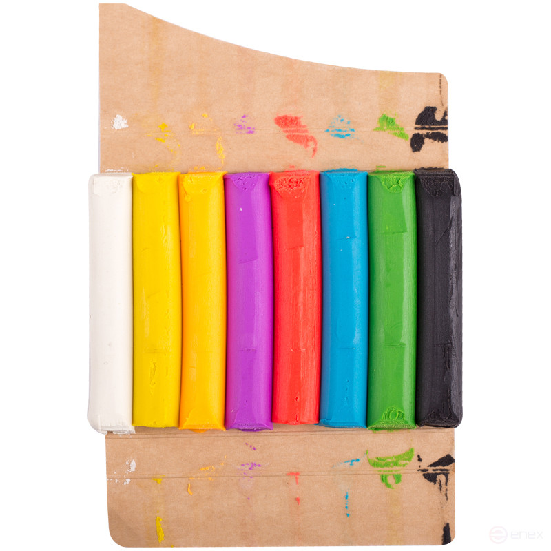 Пластилин Гамма "Малыш", 08 цветов, восковой, картон