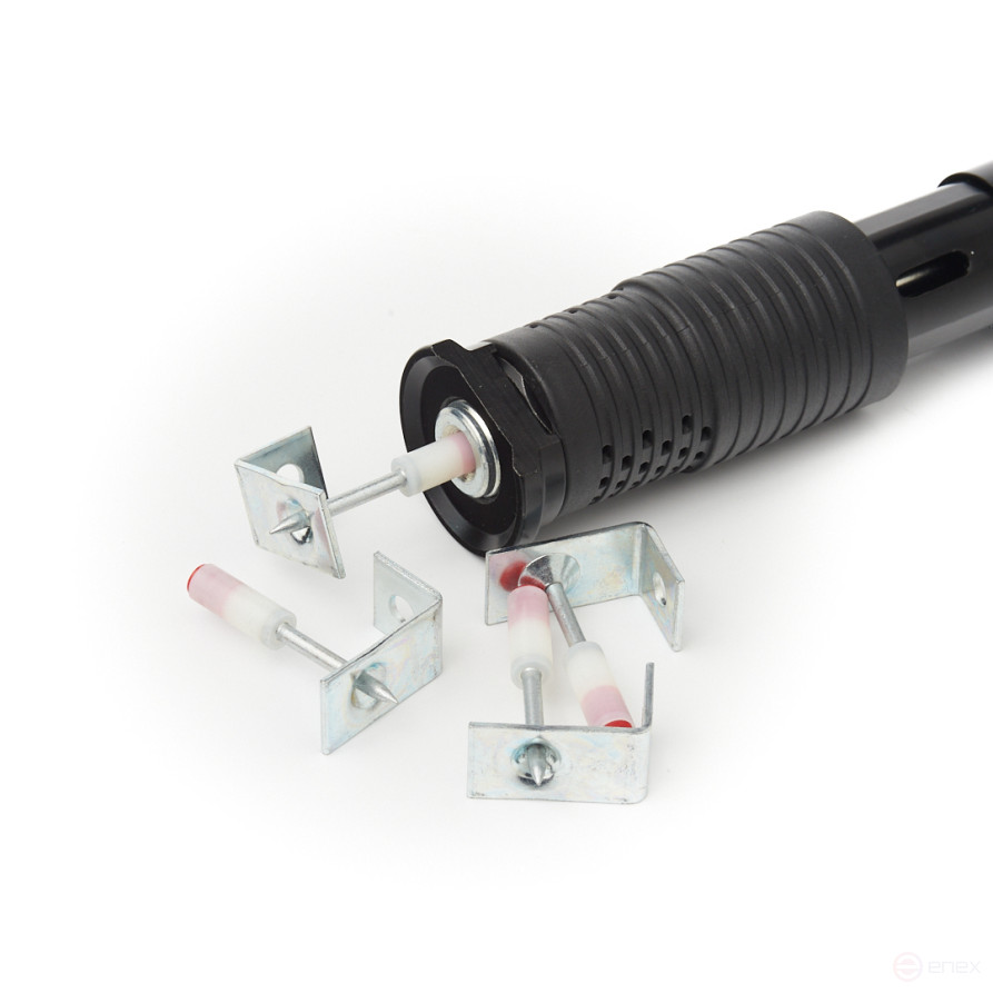 Pyroxylin mounting nails PA32-P2 (corner nail with hole, red, 100 pcs/pack) FEDAST