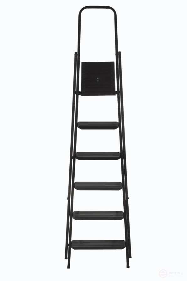 Compact steel stepladder, 6 steps, weight 7.4 kg