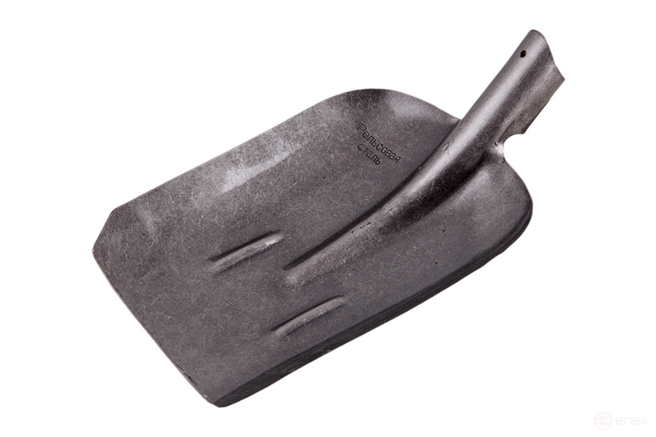 Лопата совковая ЛСП с рёбрами жёст. из рельсовой стали 220*280*350 с деревянным черенком 1 сорта