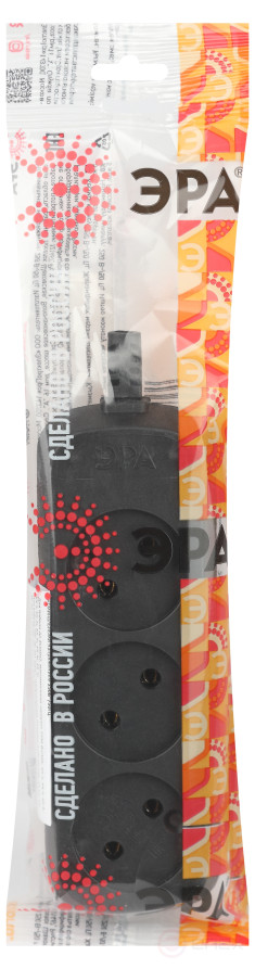 ERA KX-3-B block 3 sockets without grounding black