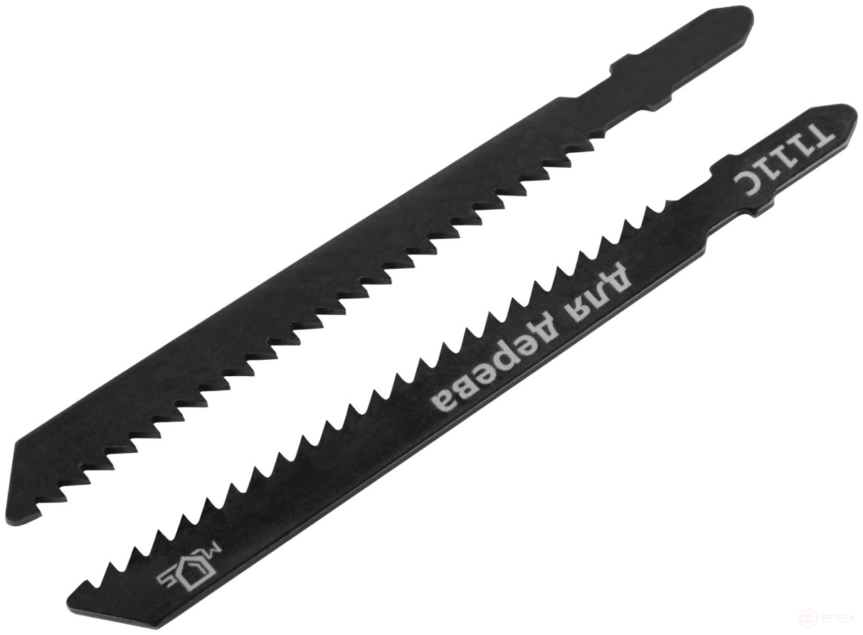Blades for electric jigsaw, T111C, wood, HCS, 100 mm, 2 pcs.