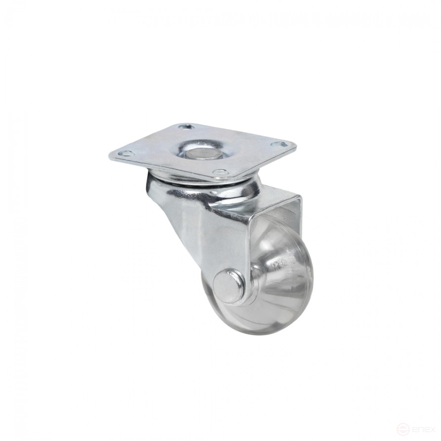 Wheel meb. CRYSTAL/2 d35 h51 with pad, transparent AKS