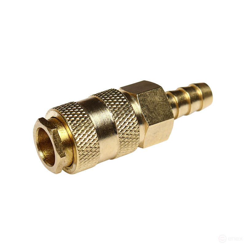 Pneumatic quick release ER-BSE1-4SH:with valve "herringbone" 10mm (brass) EUREKA /1/10