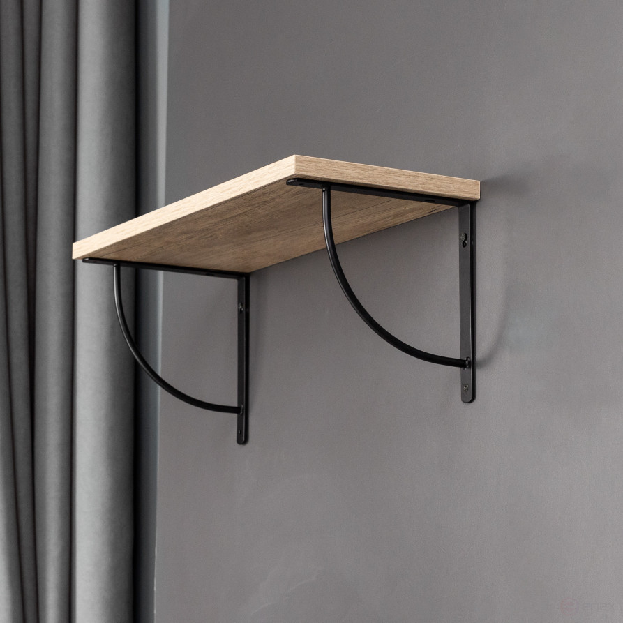 Полкодержатель мет. ORBIT 200*200*20*3, черный AKS