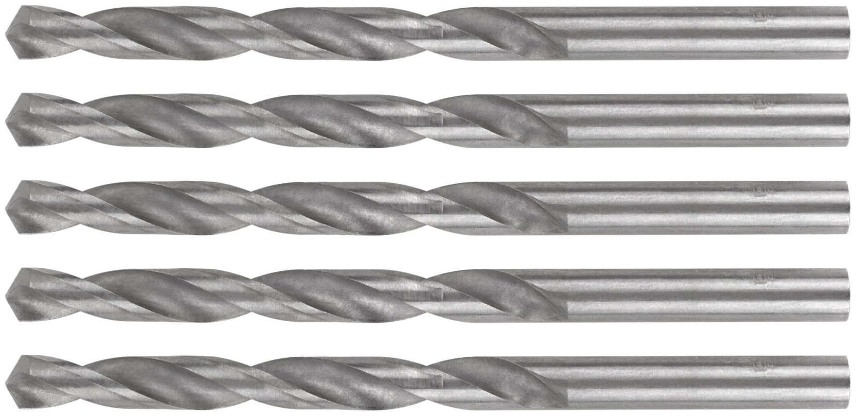 HSS metal drills, sharpening angle 118°, 6.0 x 93 mm, (5 pcs.)