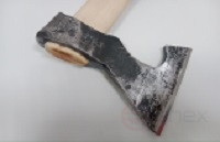 Топор “Охотничий” кованый, 1,2 кг с деревянным клином ручной сборки, топорище 500 мм.