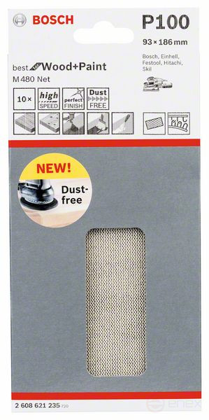 Шлифлист 93 x 186 mm, 100, 2608621235