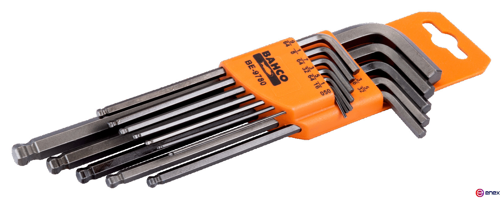 Набор удлиненных шестигранных Г-образных ключей с шаровым наконечником 0,05 - 5/16, 12 шт