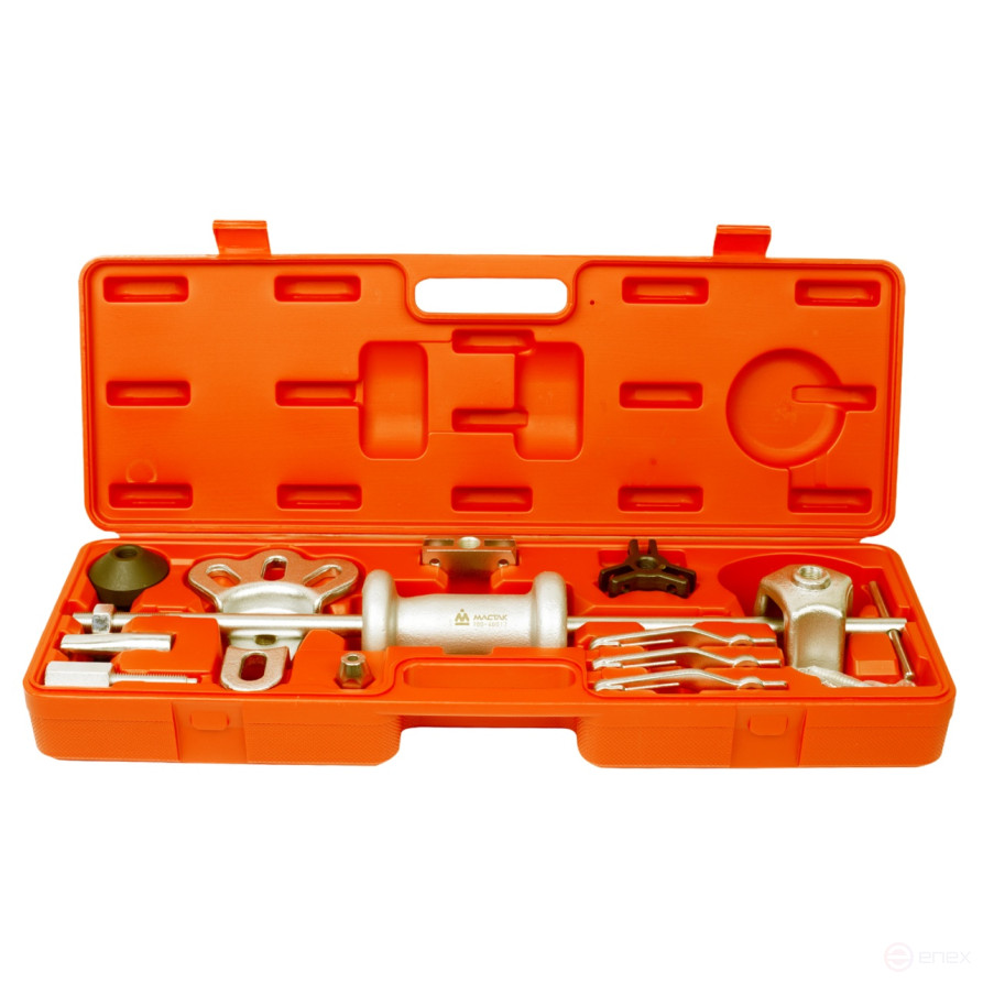 Обратный молоток универсальный с принадлежностями, кейс, 17 предметов МАСТАК 100-40017C