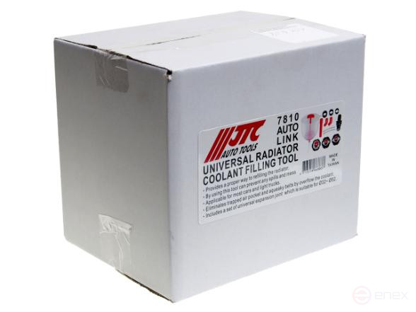 A set for refilling coolant with universal JTC adapters