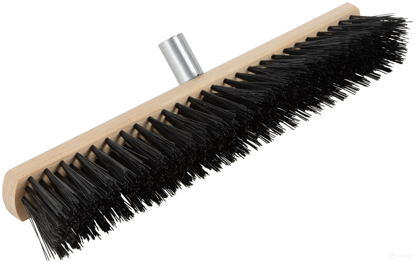 Щетка уличная деревянная, жесткая щетина, металлическая тулейка под углом, 5-ти рядная, 500 мм